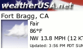 Click for Forecast for Fort Bragg, California from weatherUSA.net